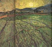 Vincent Van Gogh Enclosed Field with Risihng Sun (nn04) Germany oil painting reproduction